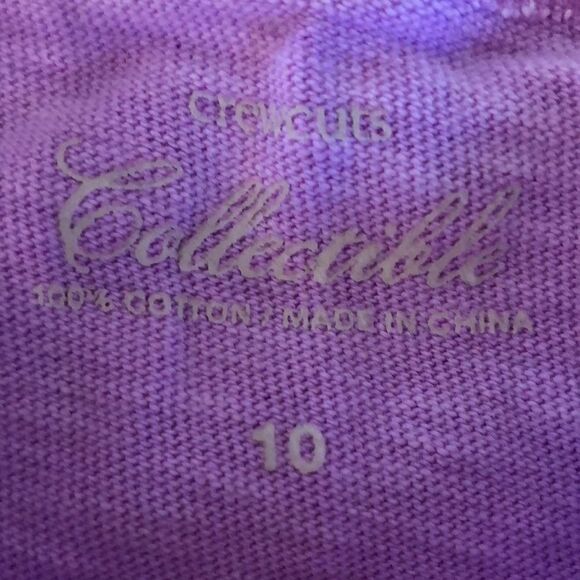 Crewcuts Collectible Purple Sweatshirt w/ Gold Glitter Brooklyn Bridge, Girls 10 - Picture 3 of 3